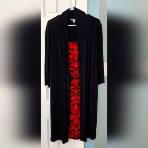 Dress, size 18, Dress barn, red and black